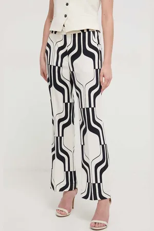 MARELLA Spodnie damskie kolor proste high waist 2413131043200