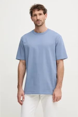 Lindbergh T-shirt bawełniany męski kolor gładki 30-400120