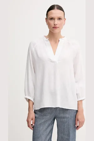 GANT Bluzka lniana damska kolor gładka 4300475