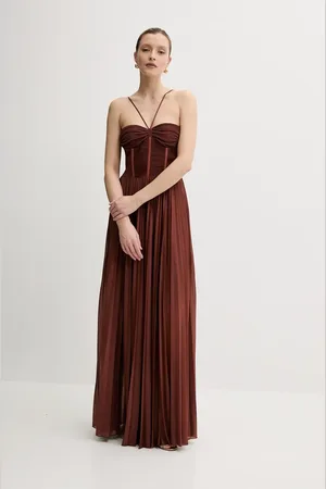 Pinko Sukienka kolor maxi rozkloszowana 104994 A2DM