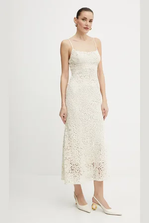 Bardot Sukienka bawełniana kolor midi dopasowana 57998DB6