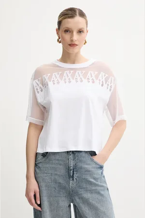 Armani Exchange T-shirt bawełniany damski kolor XW000516 AF10359