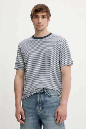 Marc O’ Polo T-shirt z domieszką lnu męski kolor wzorzysty 524216751302