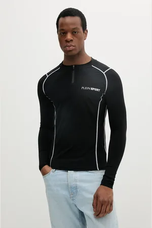 Philipp Plein Longsleeve kolor z nadrukiem SAEC MTK7995 STE003N