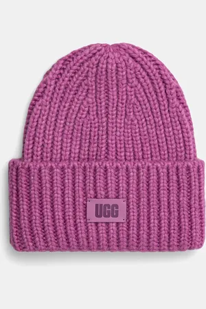 UGG Czapka z domieszką wełny CHUNKY RIB BEANIE kolor z grubej dzianiny 21687