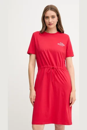 Tommy Hilfiger Sukienka bawełniana kolor mini prosta WW0WW45529