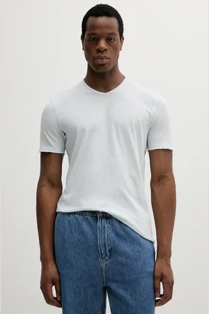 Sisley T-shirt bawełniany męski kolor gładki