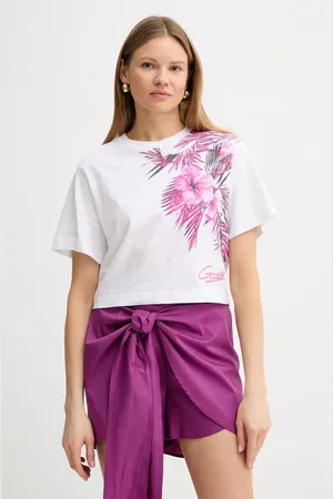 Guess T-shirt bawełniany damski kolor W5GI19 K6XN4