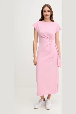 Tommy Hilfiger Sukienka bawełniana kolor maxi prosta WW0WW45159
