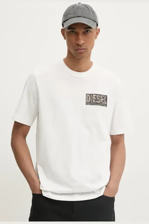 Diesel T-shirt T-ADJUST-R19 T-SHIRT męski kolor z aplikacją A17257.0AGRI