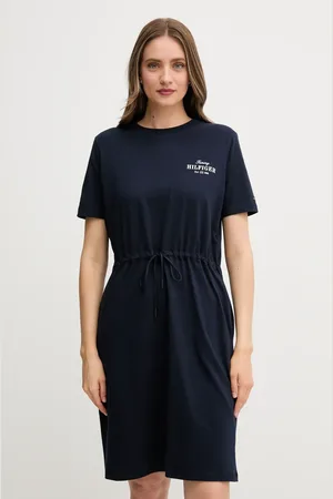 Tommy Hilfiger Sukienka bawełniana kolor mini prosta WW0WW45529
