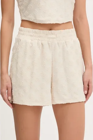 Guess Szorty PEONY damskie kolor wzorzyste high waist V5GD16 KCT02