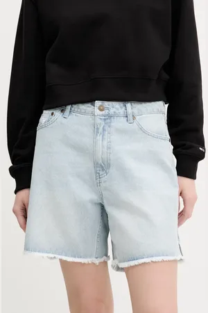 Karl Kani Szorty jeansowe damskie kolor gładkie high waist 6110098