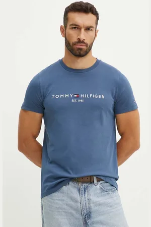 Tommy Hilfiger T-shirt bawełniany męski kolor z aplikacją