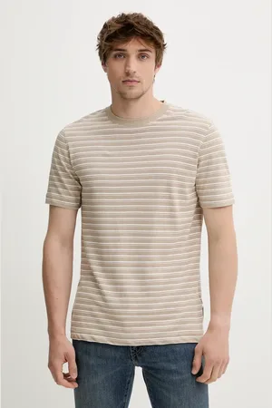 Marc O’ Polo T-shirt z domieszką lnu męski kolor wzorzysty 524216751302