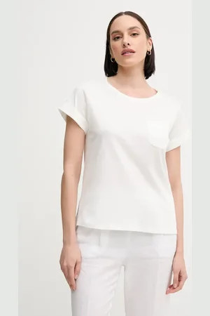 Sisley T-shirt bawełniany damski kolor