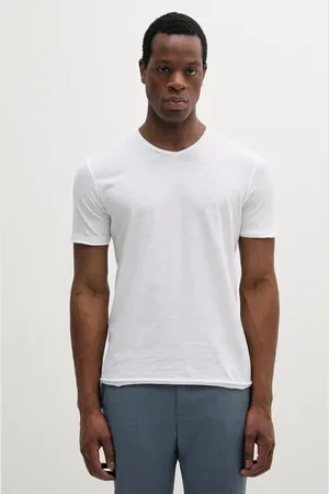 Sisley T-shirt bawełniany męski kolor gładki