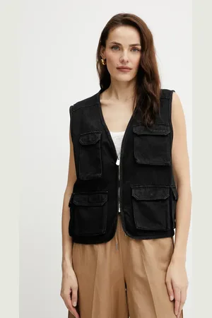 Pinko Bezrękawnik jeansowy damski kolor przejściowy 105053 A2HF