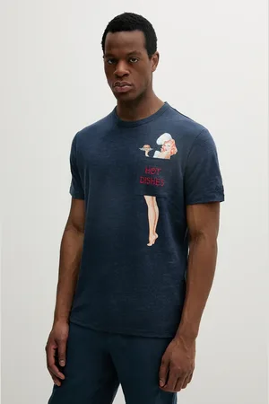 MC2 SAINT BARTH T-shirt lniany męski kolor z nadrukiem ECS0001