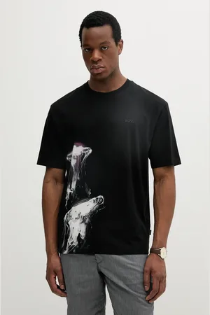 HUGO BOSS T-shirt bawełniany męski kolor z nadrukiem 50541099