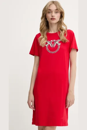 Pinko Sukienka bawełniana Answear Exclusive kolor mini prosta