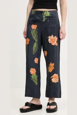 Bimba y Lola Spodnie damskie kolor szerokie high waist 251BR6006.10120