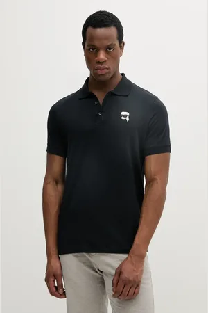 Karl Lagerfeld Polo bawełniane męski kolor gładki 552224.745710