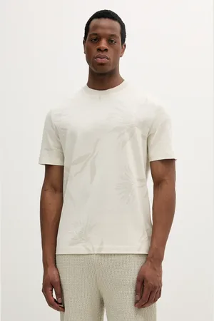 HUGO BOSS T-shirt bawełniany męski kolor wzorzysty 50536757