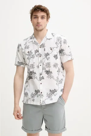 Superdry Koszula z domieszką lnu męska kolor regular z kołnierzykiem klasycznym M4010793A-F8N
