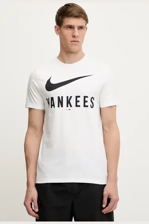 Nike T-shirt bawełniany New York Yankees męski kolor z nadrukiem N199-10A-NK-PA7