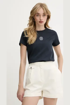HUGO BOSS T-shirt bawełniany damski kolor 50537598