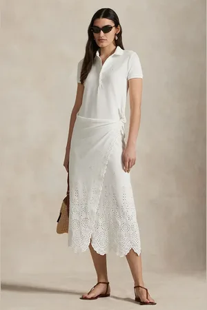 Ralph Lauren Sukienka bawełniana kolor midi prosta 211978554