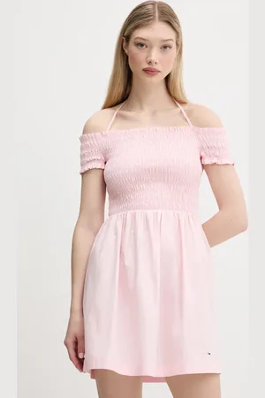Tommy Hilfiger Sukienka bawełniana kolor mini rozkloszowana DW0DW20343