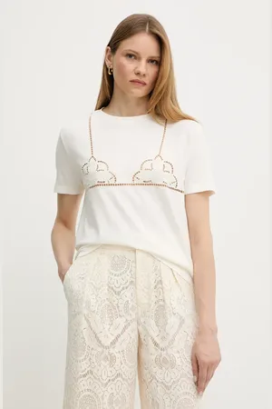 Twin-Set T-shirt bawełniany damski kolor 251TT2290