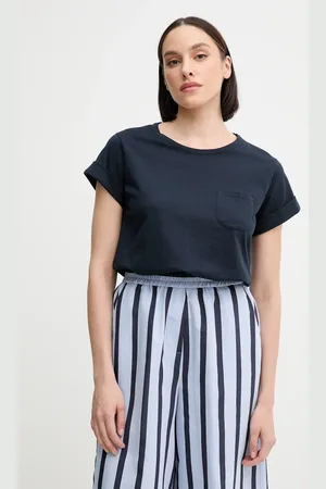Sisley T-shirt bawełniany damski kolor