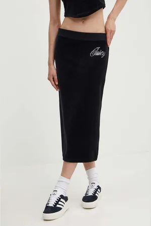 Juicy Couture Spódnica welurowa CVC ROSE kolor midi ołówkowa JCWGS24346