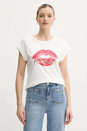Morgan T-shirt DVALA damski kolor DVALA