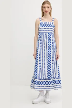 Superdry Sukienka kolor maxi rozkloszowana W8011872A-F1W