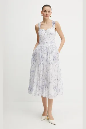 Bardot Sukienka kolor midi rozkloszowana 59248DB1