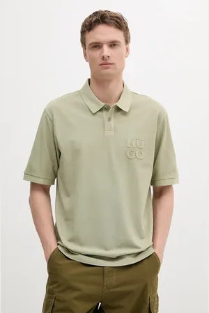 HUGO BOSS Polo bawełniane męski kolor gładki 50535286