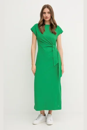Tommy Hilfiger Sukienka bawełniana kolor maxi prosta WW0WW45159