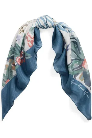 Ralph Lauren Chusta z domieszką jedwabiu damska kolor wzorzysta 454972556