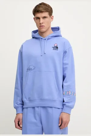 The North Face Bluza bawełniana Mountain Cleanup męska kolor z kapturem z nadrukiem NF0A8C2V0YI1