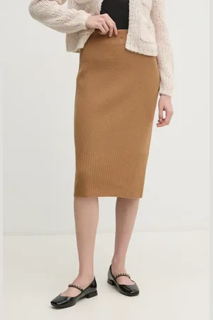 Sisley Spódnica kolor midi prosta 122NM000F