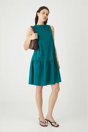 MEDICINE Sukienka lniana kolor mini oversize