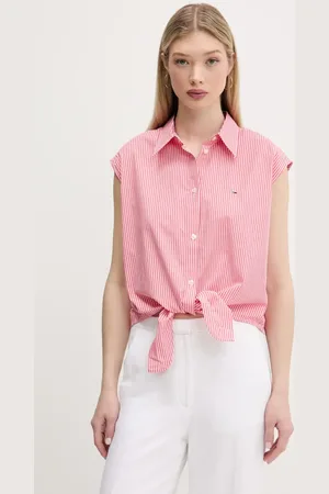 Tommy Hilfiger Koszula bawełniana damska kolor regular z kołnierzykiem klasycznym DW0DW20291