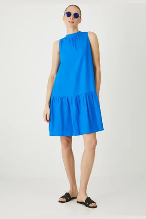 MEDICINE Sukienka lniana kolor mini oversize