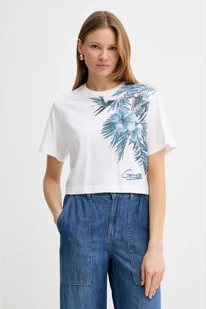 Guess T-shirt bawełniany damski kolor W5GI19 K6XN4