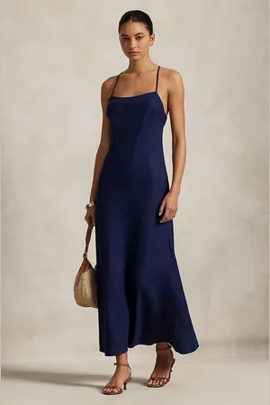 Ralph Lauren Sukienka lniana kolor maxi rozkloszowana 211965858