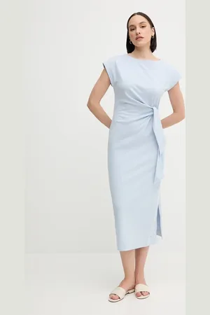 Tommy Hilfiger Sukienka bawełniana kolor maxi prosta WW0WW45159